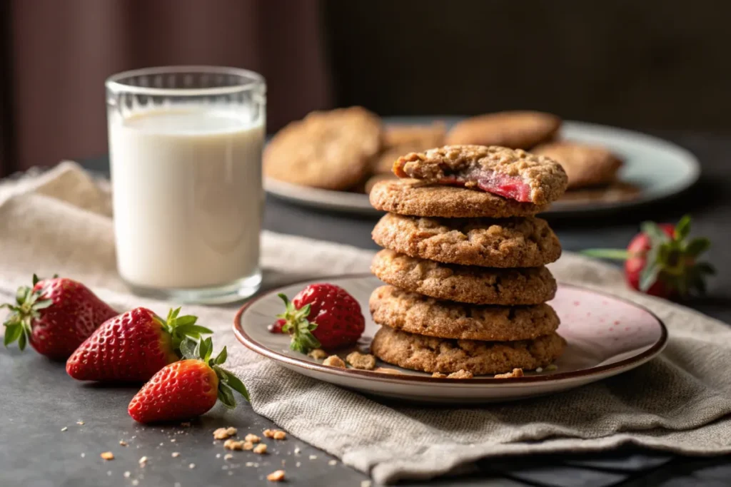 Oat strawberry cookies