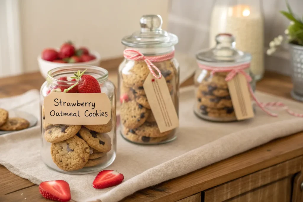 Strawberry Oatmeal Cookies