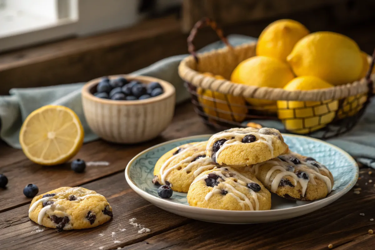 Lemon blueberry cookies