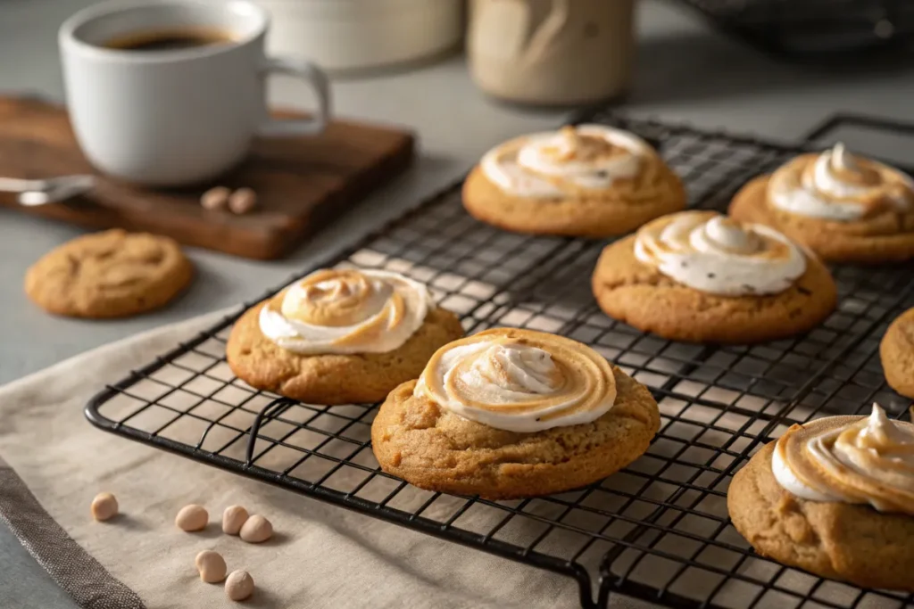 Peanut butter fluff cookies