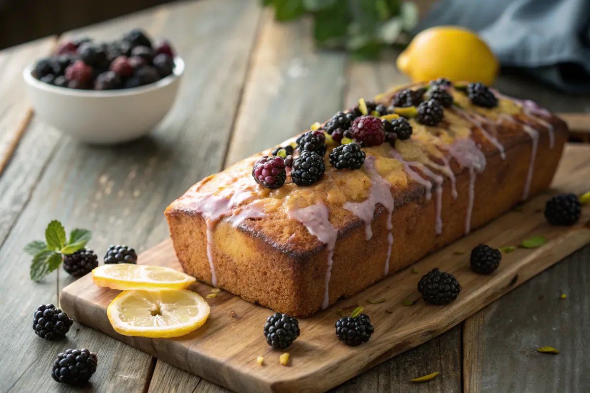 Blackberry lemon bread