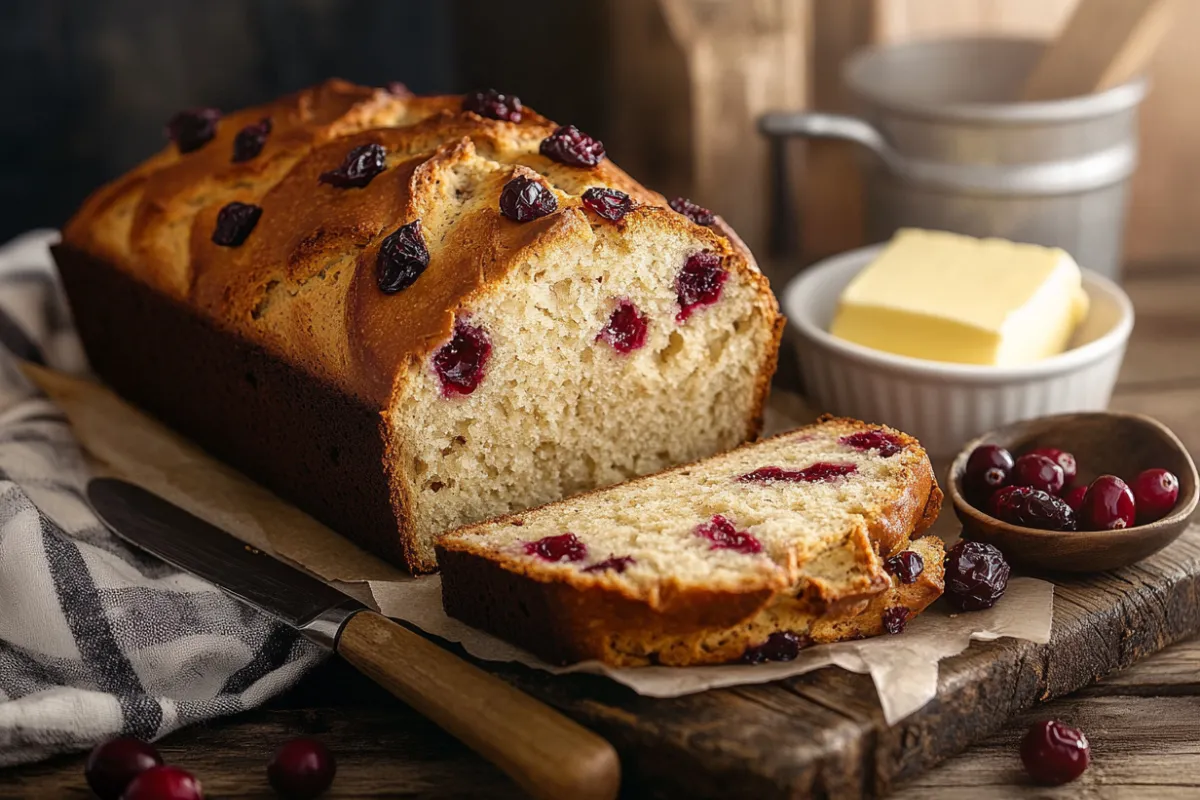 cranberry bread with dried cranberries