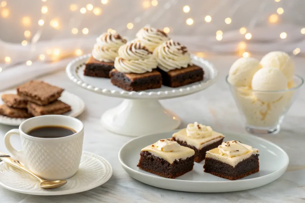 Brownies with cream cheese frosting