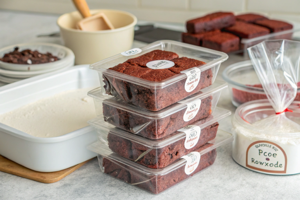 Red Velvet Brownies with Cake Mix